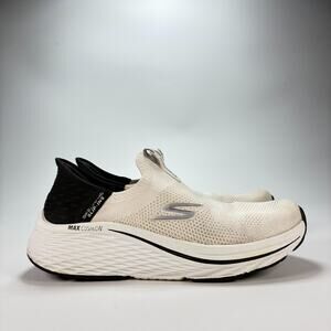 Skechers Max Cushioning Elite 2.0 White Black Running Shoes 129611 Womens Sz 8.5